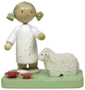 Flade Mädchen mit Lämmchen  (Flade 5254) Mädchen mit Lämmchen